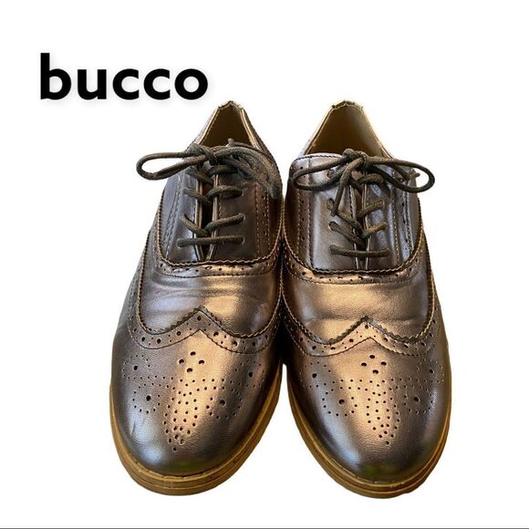 Bucco Women's "Oxel" Metallic Tie Oxford Loafers 8 - Picture 3 of 6